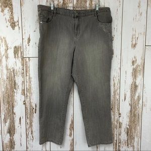 Style & Co, Slim Leg Grey Jeans, Size 22W. In excellent condition!